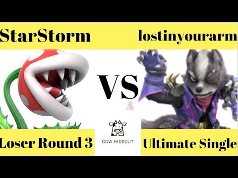Cow Hideout - Loser Round 3: StarStorm (Piranha Plant) vs lostinyourarm (Inkling/Wolf)