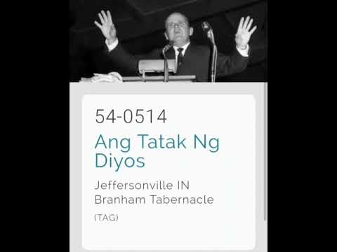 TAG. 54-0514   Rev. William Marrion Branham Sermon " Tagalog"