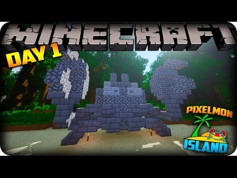 MINECRAFT PIXELMON ISLAND - Day 1 - Mewtwo already?!