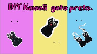 DIY Kawaii Bijuteria gato preto