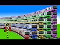 踏切アニメ 複雑な電車 5 Trains Climbing Pynamid 2025 Fumikiri 3D Railroad Crossing Animati