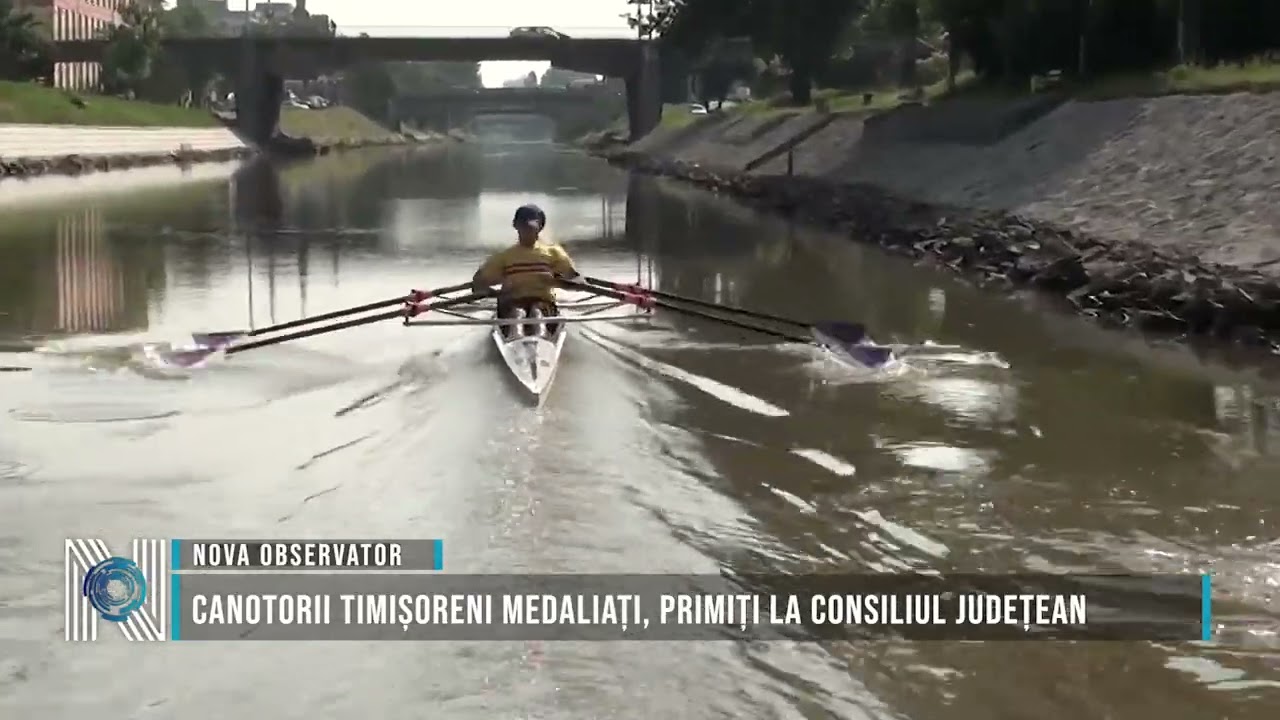 Canotorii timișoreni medaliați, primiți la Consiliul Județean