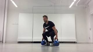 Double Kettlebell Standard Deadlift exercise video thumbnail