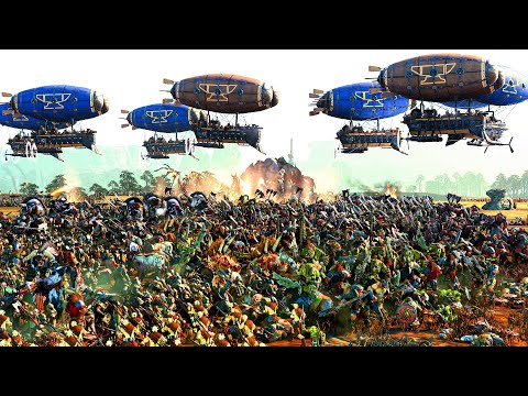 BEASTMEN and GREENSKINS vs DWARFS - TotalWar Warhammer 3 cinematic battle