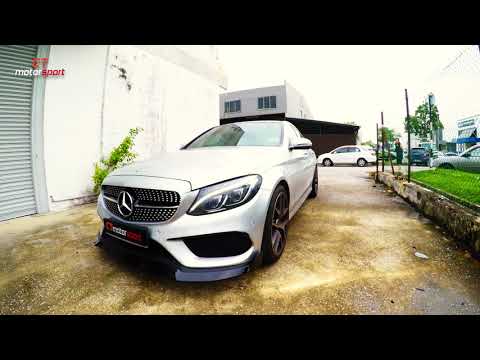 MERCEDES BENZ C CLASS W205 INSTALL AERO KIT WITH CANARD AND DIFFUSER FACELIFT