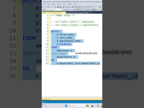 Use INNER JOINs in SQL to combine multiple tables to show only the records that match in both tables
