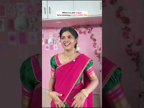 Half Saree Alaparaigal 🤣| Wait till the end | Share with your Friends 😂 #shorts #jennimj #ytshorts