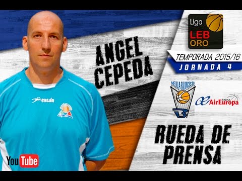 Ángel Cepeda - Rueda de prensa @ Club Melilla Baloncesto (ORO 15/16 - J4)