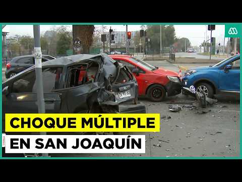 Choque múltiple en San Joaquín: conductor responsable se dio a la fuga