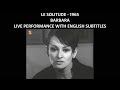 La solitude - Barbara - Live performance with English Subtitles - 1965