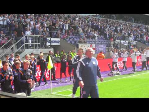 Anderlecht - Club Brugge Purpletalents with the Cup lap of honor