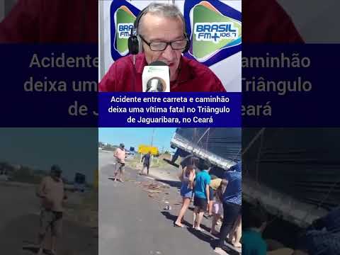 Acidente entre carreta e caminhão no Triângulo de Jaguaribara, no Ceará