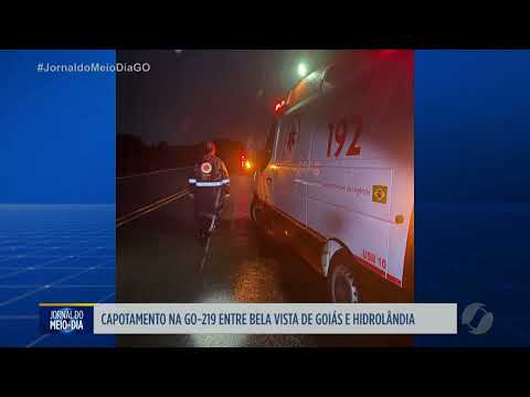 Capotamento na GO-219 entre Bela Vista de Goiás e Hidrolândia
