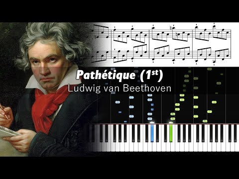 Beethoven - Pathetique Sonata 1st Movement - Piano Tutorial with Sheet Music