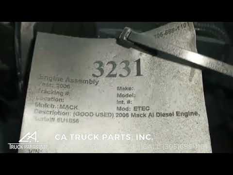 Video for Used 2007 Mack ETECH Engine Assy