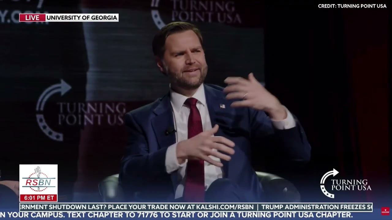 FULL SPEECH: Vice President Vance Holds a Fireside Chat at a TPUSA Event in Athens, GA - 04/14/26
