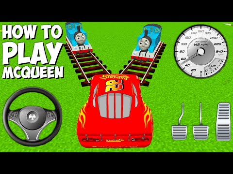 HOW TO PLAY LIGHTNING MCQUEEN vs THOMAS TRAIN in Minecraft - Gameplay funny animation