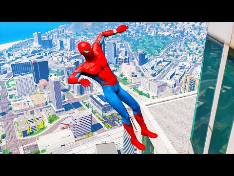 GTA 5: Falling off Highest Buildings #15 - GTA 5 Funny Moments & Gameplay Fails