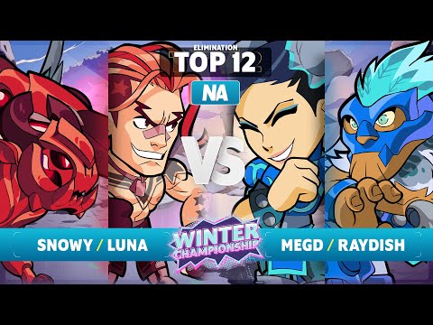 Snowy & luna vs. megD & Raydish - Elimination Top 12 - NA - Brawlhalla Winter Championship 2023