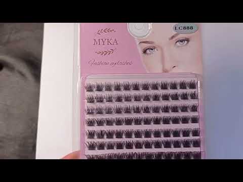 CARTELA DE CÍLIOS TUFINHOS MYKA LC888 MIX COM 120 TUFOS