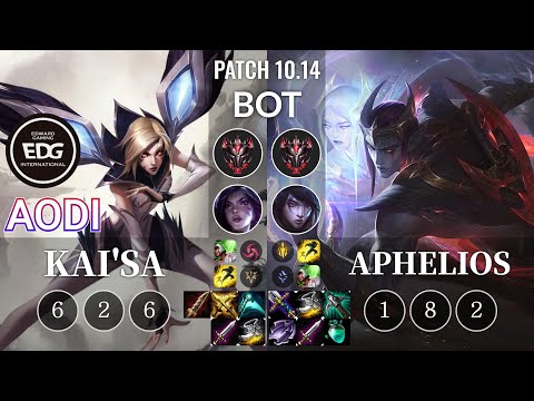 EDG Aodi Kai'Sa vs Aphelios Bot - KR Patch 10.14
