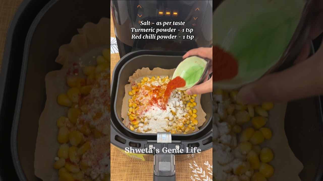 Healthy & Crispy Corn Snacks Recipe in Air Fryer😋#shorts #viral #trending #youtubeshorts #ytshorts