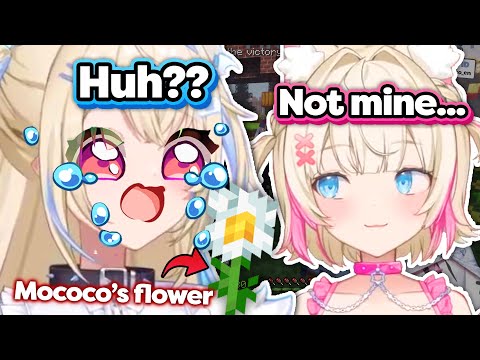 Mococo got very sad and Fuwawa tried to give her flowers, but...
