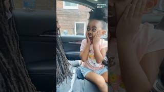 Girl shakes dad in delight after learning she’s getting twin siblings | Humankind #shorts #siblings