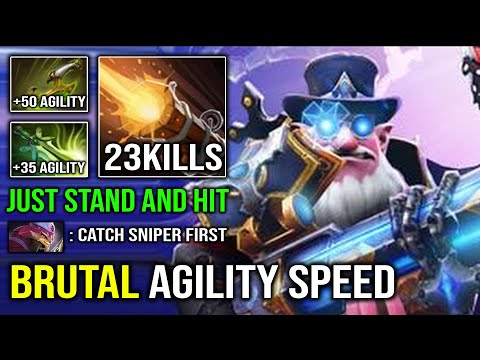 100% MAX AGILITY SPEED Butterfly + Swift Blink Sniper with Insane 939 GPM Knockback Dota 2