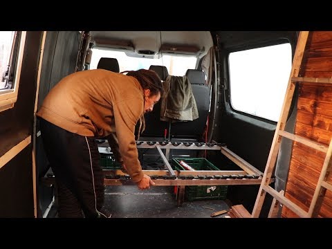 DIY CamperVan VW Crafter - episode 7 -  Innenausbau - Bett und Küche
