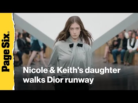 Sunday Rose walks the Dior runway after parents Nicole Kidman and Keith Urban split