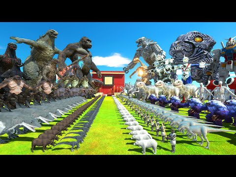 KONG x GODZILLA - Team GODZILLA 2014 x KONG VS Team MECHAGODZILLA x ORGA DINOSAURS