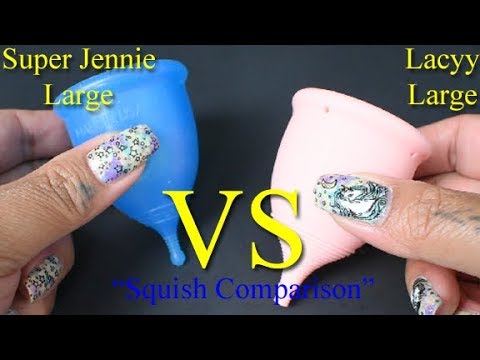 Super Jennie vs Lacyy Cup LG "Squish" - Menstrual Cups