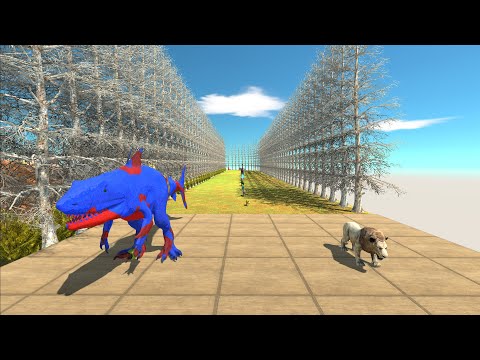 KING SHARK AND LION DEATH RUN - Animal Revolt Battle Simulator