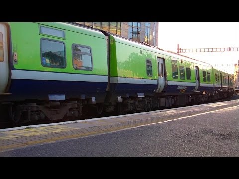 IE 29000 Class DMU Train number 29104 - Tara Street Station, Dublin