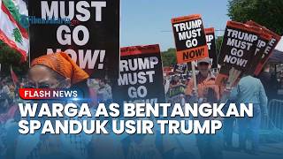 May Day Memanas! Warga AS Demo Tolak Perang Iran hingga Bentangkan Spanduk Usir Trump