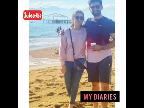 Muneeb Butt and Aimen butt enjoying on beach in Turkey