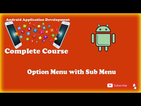 Options Menu with Sub Items | Android Application Development