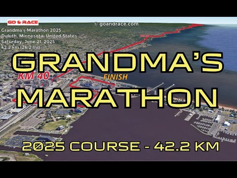 Grandma’s Marathon 2025: fly over the marathon course! Video of the race path.