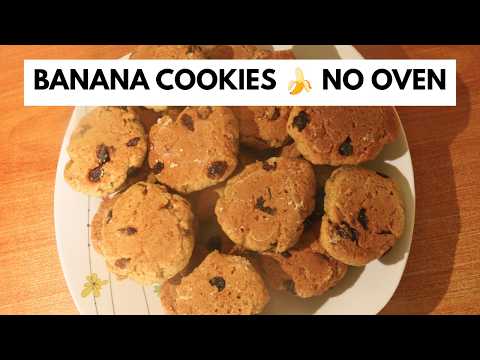 No-Oven Banana Cookies on Stovetop | Easy Eggless Recipe