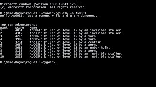 Rogue 3.6 #0061 暫定１位ランクイン