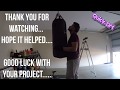 Hanging a boxing bag in garage- Quick DIY
