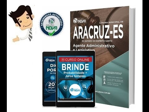 Concurso Câmara de Aracruz /ES 2016 - Apostila Agente Administrativo e Legislativo