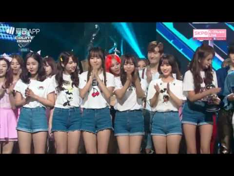 Today Winner 160728 GFriend 여자친구 1위 수상 Win & Encore 엔딩 @ 엠카운트다운 M! Countdown