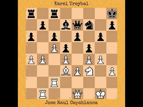 Capablanca vs Treybal (Queen's Gambit Declined) | Karlsbad, 1929 #chess