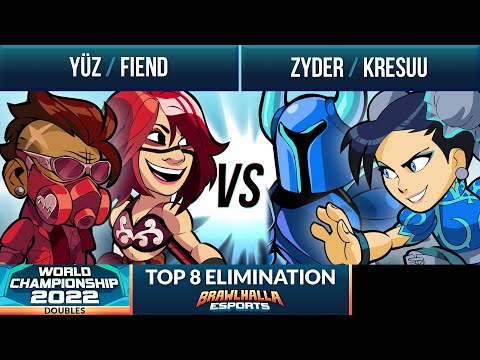 Yüz & Fiend vs Zyder & Kresuu - Top 8 Elimination - Brawlhalla World Championship 2022 - 2v2