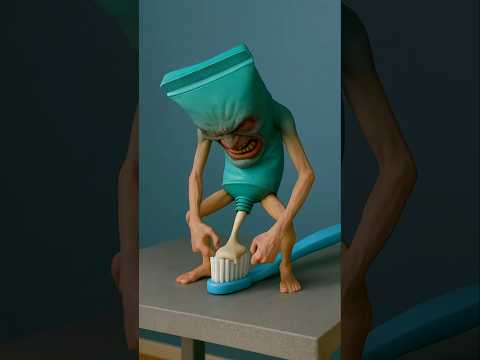 Toothpaste poop on brush🦷🪥💩