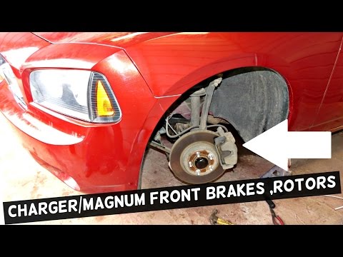 DODGE CHARGER FRONT BRAKE PADS AND ROTORS REPLACEMENT REMOVAL | MAGNUM