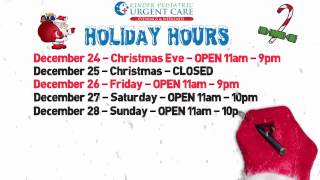 preview picture of video 'Kinder Pediatric Urgent Care - Extended Christmas & New Years Holiday Hours'