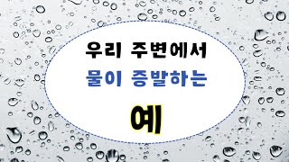 4학년 2학기 과학 : 우리 주변에서 물이 증발하는 예